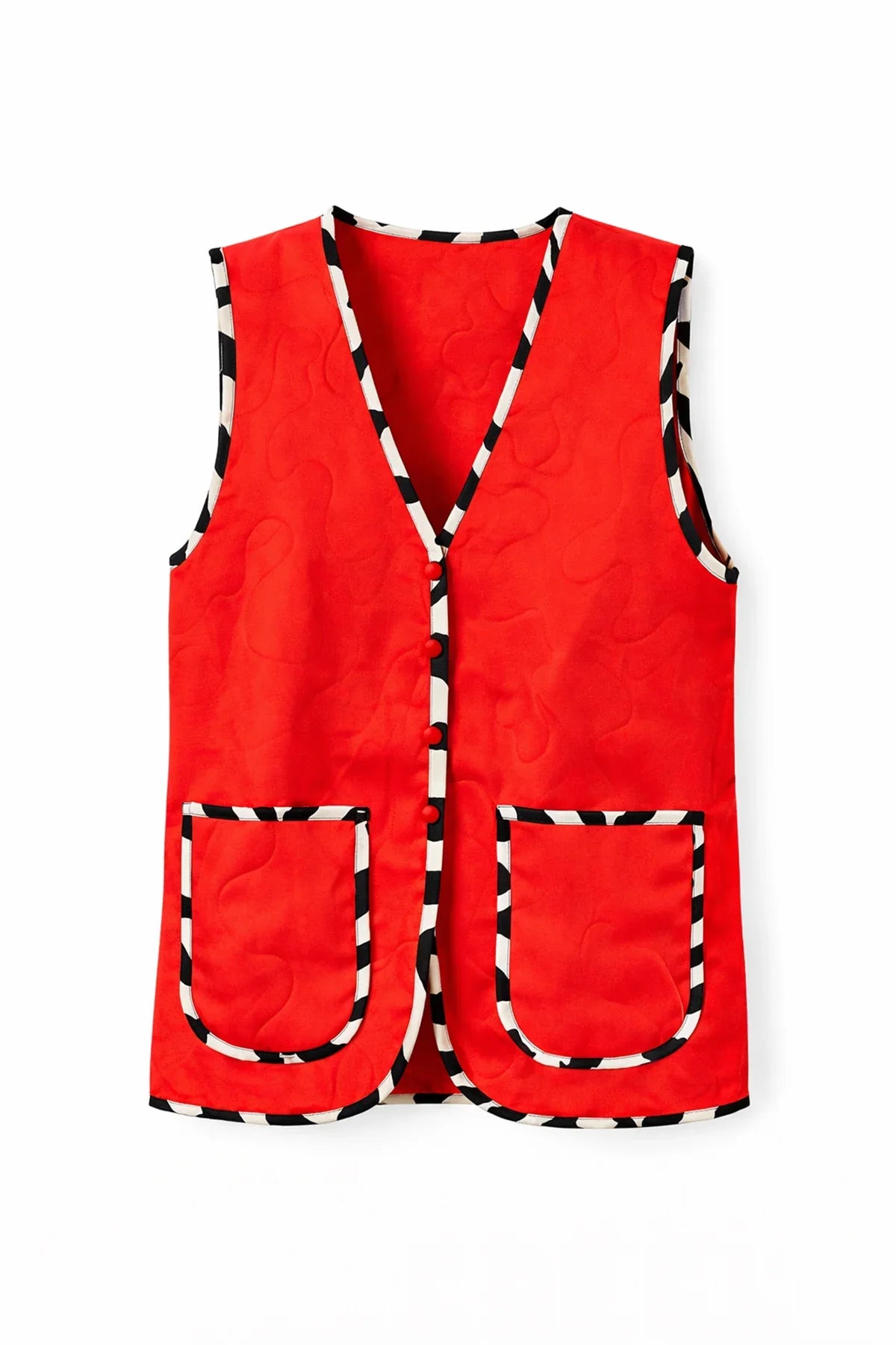 ZEBRA DESENLİ ÇİFT TARAFLI KAPİTONE YELEK - MiiN