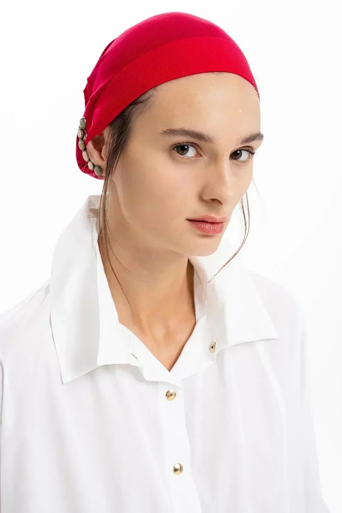 WHITE OVERSIZE ASYMMETRIC CUT SHIRT