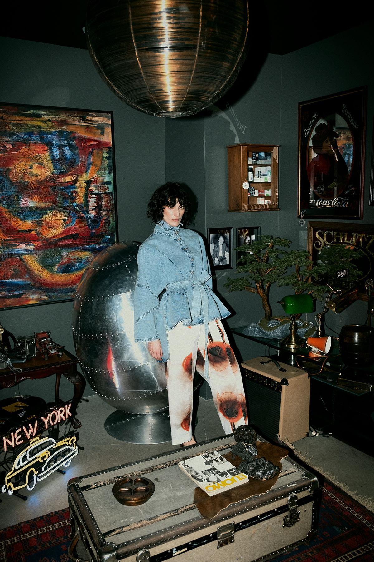 KAR YIKAMALI UZUN KOLLU KEMERLİ DENIM GÖMLEK - MiiN