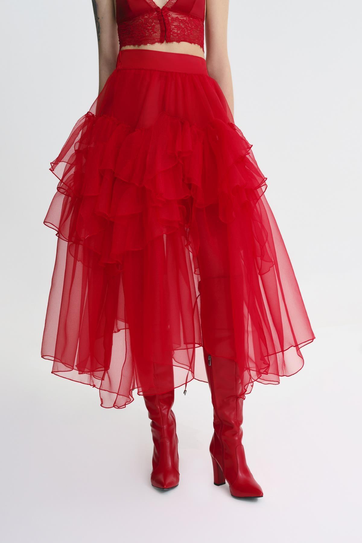 RED TRANSPARENT FLASHLING LONG TTU SKIRT MI N red-transparent-flashling-long-ttu-skirt-mi-n