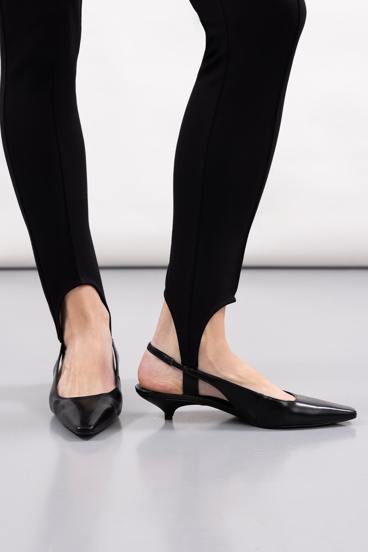 SİYAH NERVÜRLÜ ÖRME KUMAŞ FÜZO TAYT - MiiN