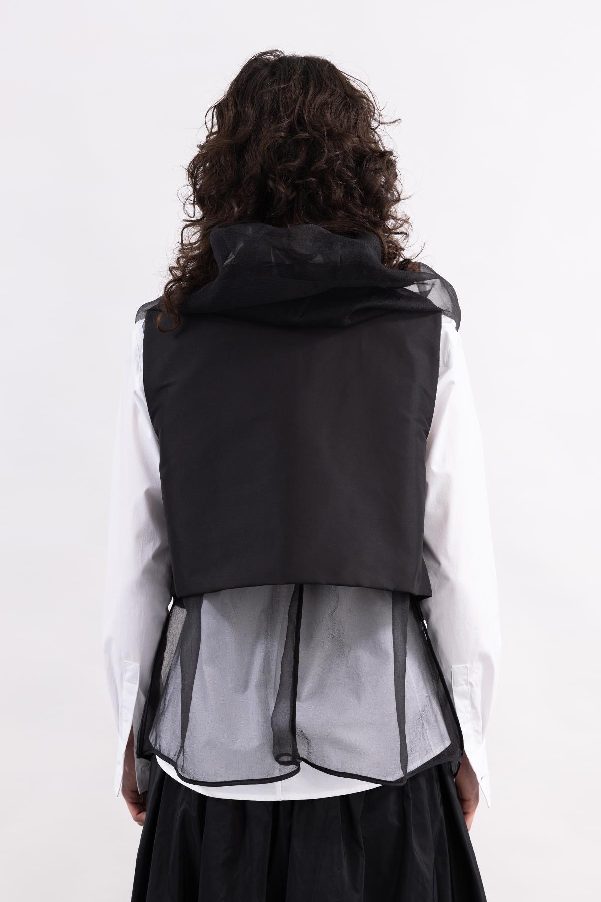 BLACK PRINCESS COLLAR DESIGN VEST