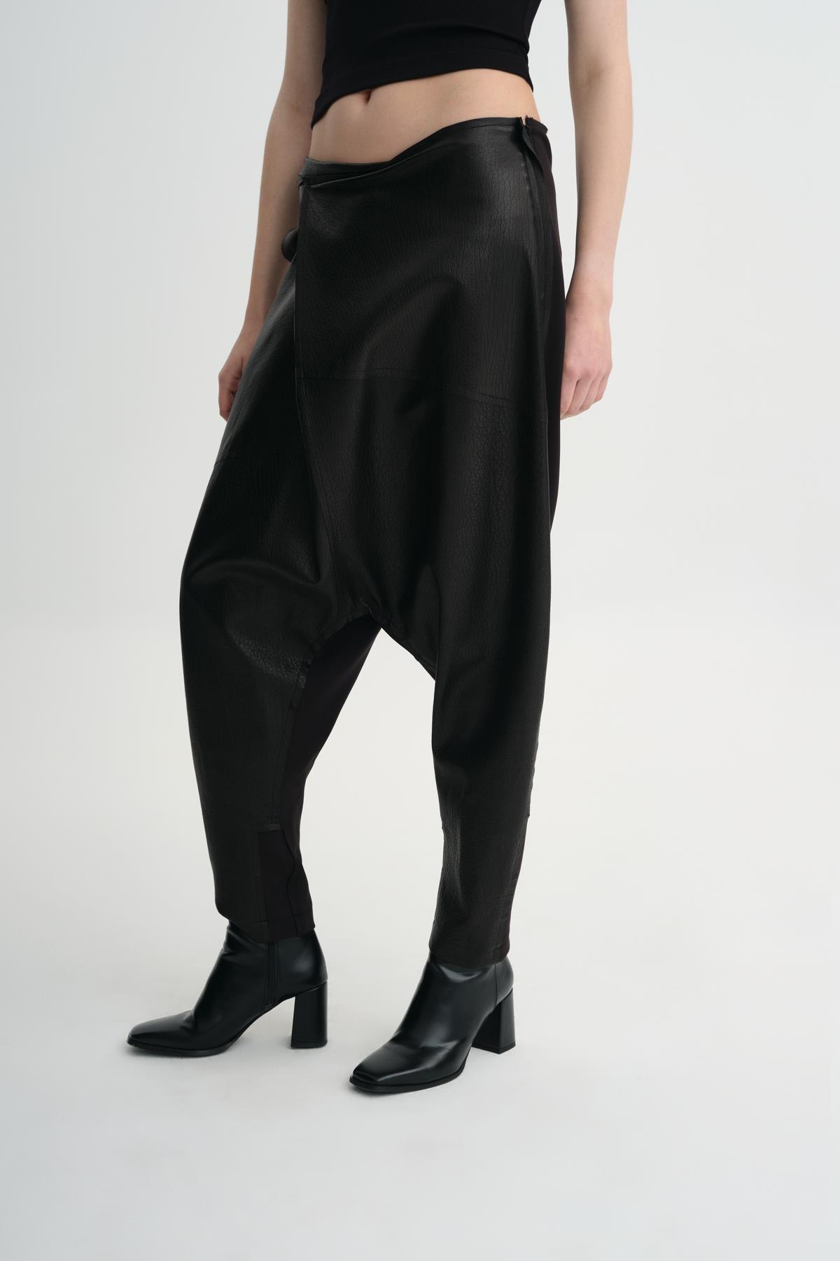 Leather hot sale harem pants